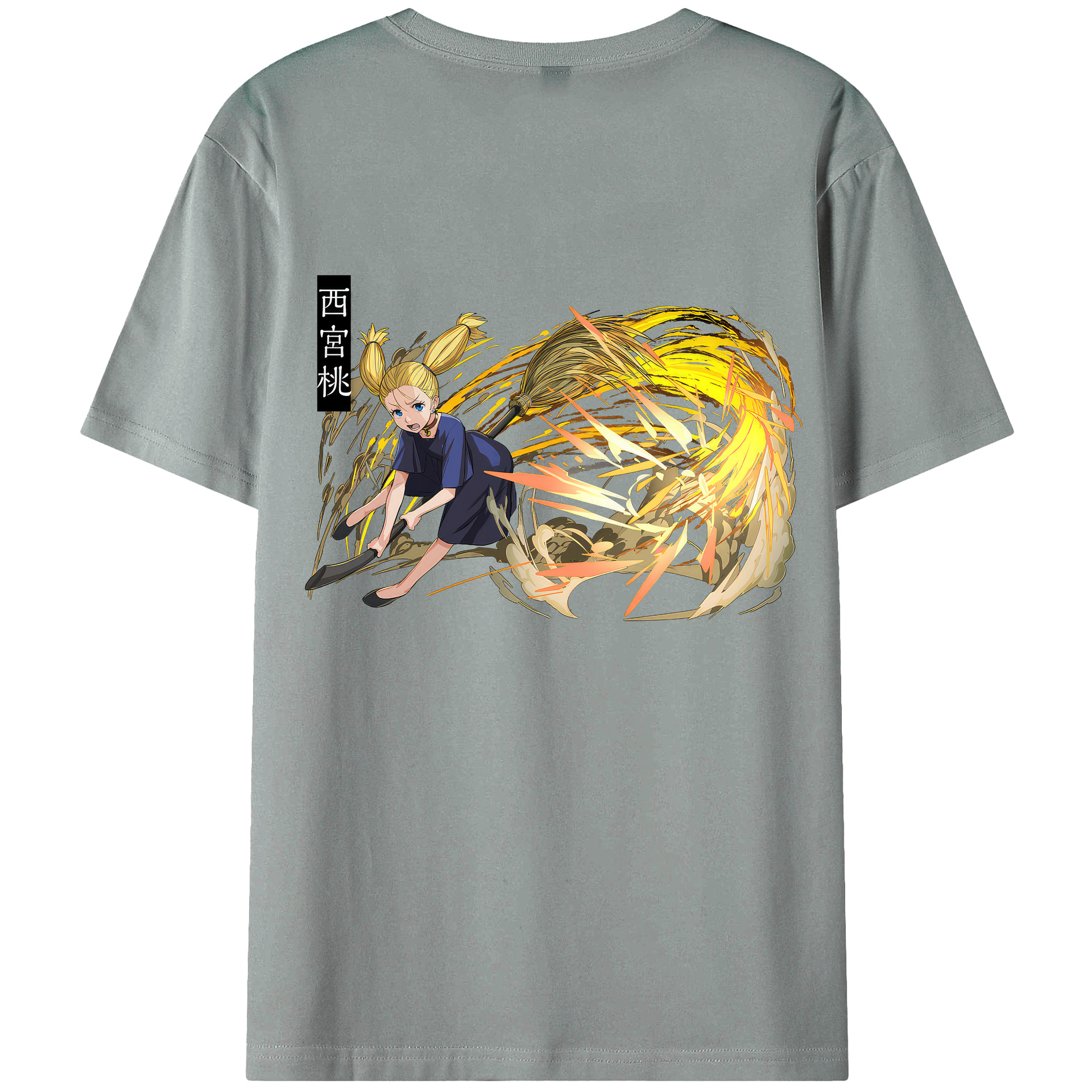 （画像用） 呪術廻戦 Jujutsu Kaisen 綿100％ メンズ半袖Tシャツ（バックプリント） 通気性